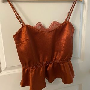 Honey punch xs rust colored tank top